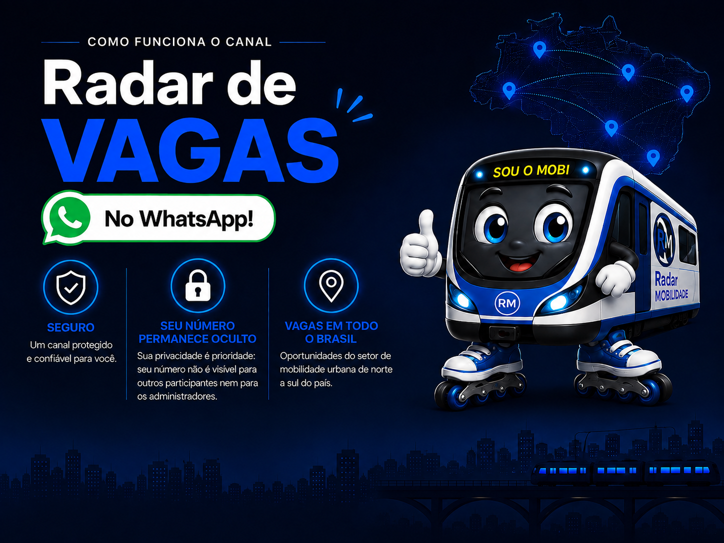 Como funciona o canal Radar de Vagas no WhatsApp