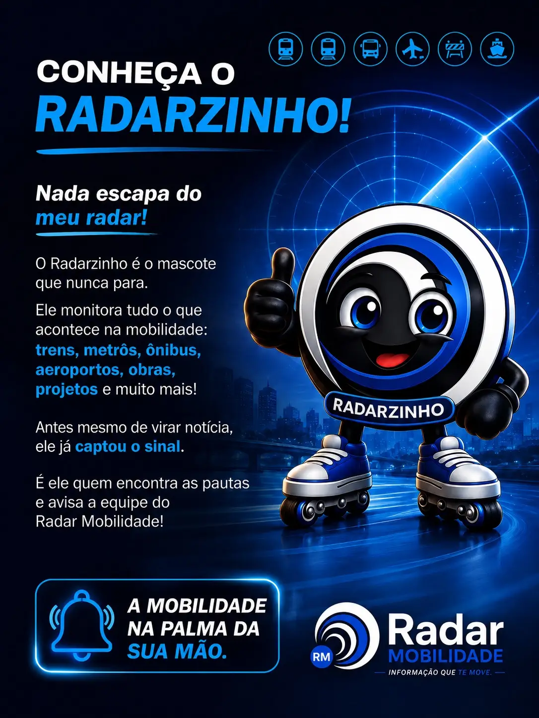 Apresentação do mascote Radarzinho