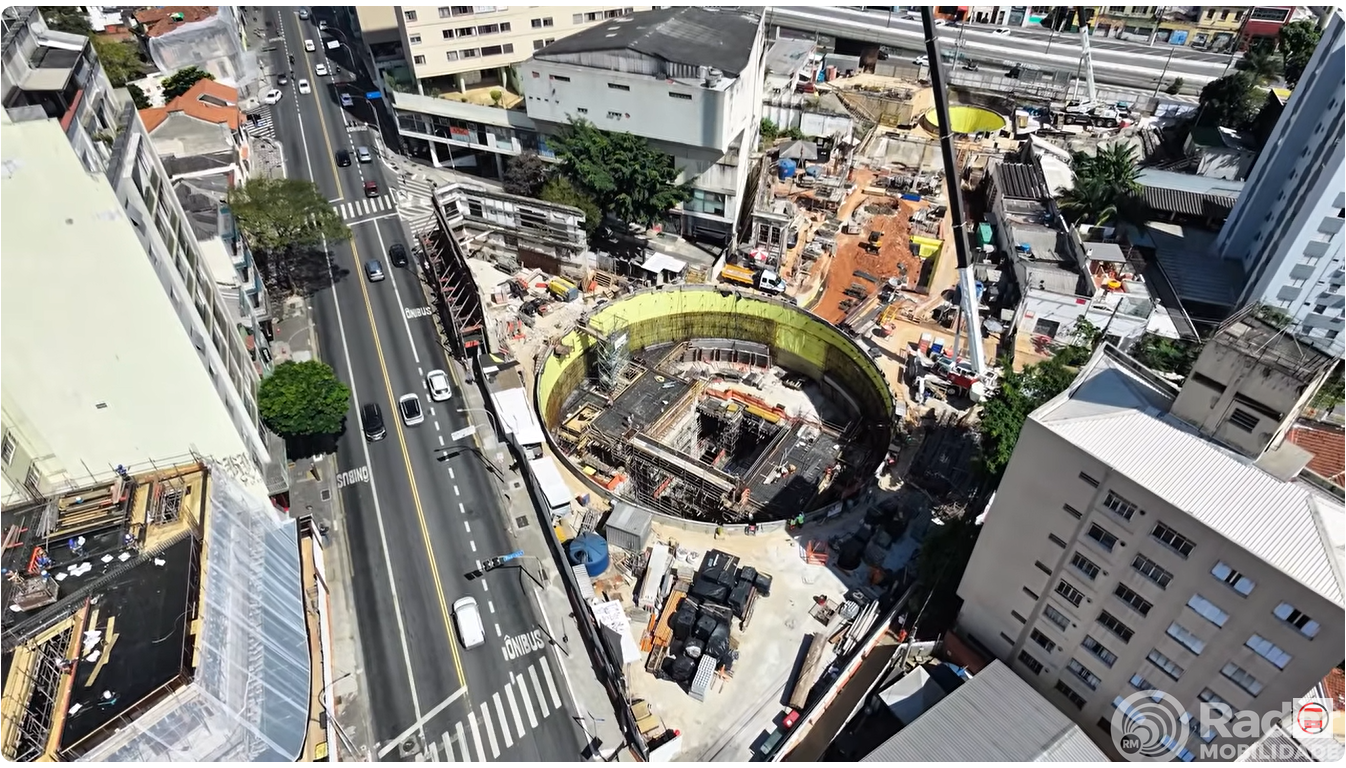 Linha 6-Laranja: Veja vídeo das obras da Estação Bela Vista