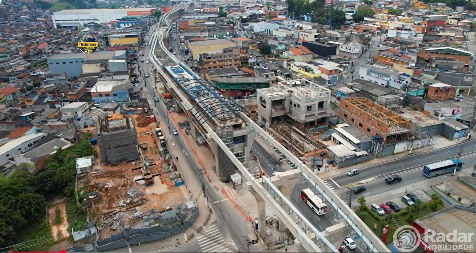 Linha 15-Prata: Vídeo mostra imagens das obras das Estações Boa Esperança e Jacu-Pêssego e de todo o trajeto entre elas