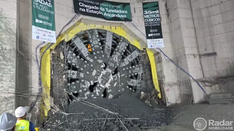 Tatuzão Cora Coralina inicia escavação rumo à futura estação Guilherme Giorgi, na Linha 2-Verde